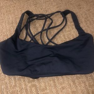Lululemon black strappy bra size 8